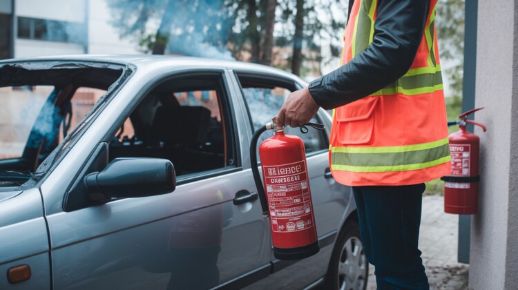 Fire Extinguisher in Car